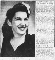 Alma Gullo to Wed Mr. Messina Sunday