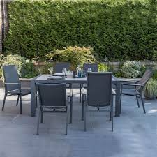 Buy 6 seater dining table sets online! Kettler Surf Active Reclining 6 Seater Dining Set Metal Garden Furniture Webbs Garden Centre