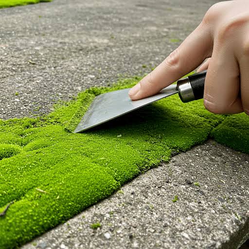 Roof moss scraping and moss removal service