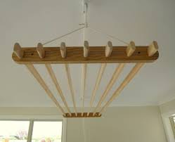 The Oak Pine 7 Lath Slimline Clothes Drying Rack Wooden Clothes Drying Rack Hanging Drying Rack Clothes Drying Racks