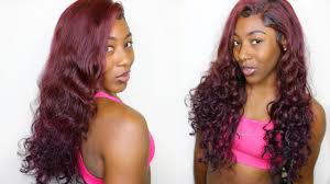 Burgundy compliments jet black hair like a ruby charm. How To Dye Hair Burgundy Red Purple Ombre Color Lakihair Review Youtube