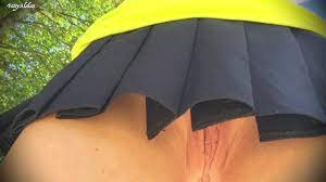 She is Caught without Panties in a Short Skirt in the Park. up Skirt Close  up - Pornhub.com