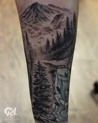 Black And Gray Forest Tattoo Half Sleeve Tattoo Www Cap1tattoos Com Tattoos For Women Half Sleeve Sleeve Tattoos For Women Forest Tattoos