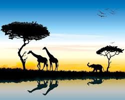 Backgrounds Vecto2000 Com Page 2 Africa Silhouette Safari Art Safari Scene