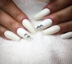The white coffin nails look stylish and appealing. White Coffin Nail Designs Nail And Manicure Trends