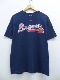 Summer Clothes Short Sleeves T Shirt In The Spring And Summer Old Clothes Majestic Mlb Atlanta Braves Brian Mccann 16 Dark Blue Navy Large Size Men