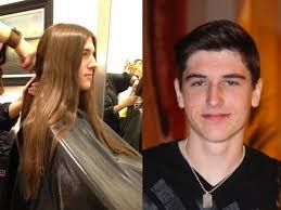 Casual hairstyle for long wavy hair. Julien S Extremely Long To Very Short Haircut Youtube