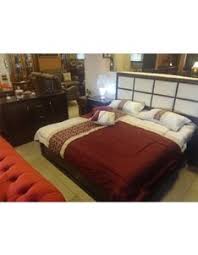 غرفة نوم مزدوجة 6 قطع خشب لاتيه وزان لون بني