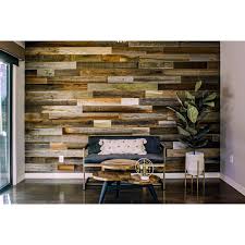 Our wood wall paneling come in many finishes including a pallet wood wall & herringbone pattern. Rewoodd 5 X 48 Reclaimed Peel And Stick Solid Wood Wall Paneling Reviews Wayfair