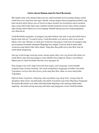 Contoh pidato bahasa jawa tentang pengalaman pribadi. Cerita Liburan Bahasa Jawa Ke Candi Borobudur Pdf