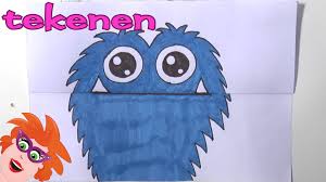 Happende Monster Tekenen Stap Voor Stap Leren Tekenen Monster Tekening Vissen Tekenen Tekenen