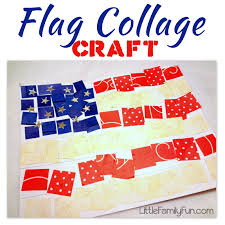 Great for indoor and outdoor entertaining, barbeques, dining, parties, picnics. Little Family Fun American Flag Collage Craft
