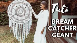 Désormais, vous pouvez le réaliser à partir de bois ou autre matériau naturel pour le cercle. Tuto Diy Attrape Reves Giant Dreamcatcher Boho Boheme Crochet Youtube