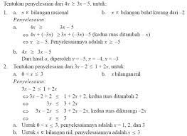 Remedial latihan ukk prakarya kelas 7. Pengertian Pertidaksamaan Linear Satu Variabel Ptlsv