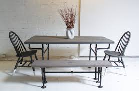 A Diy Dining Table Set With A More Industrial Aesthetic For Step By Step Instructions Check Out Our Website Modern Dining Table Dining Table Iron Table