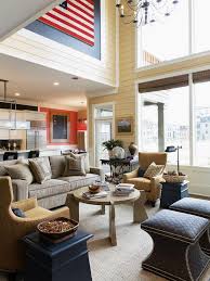20 Ways To Add Americana Style To Your Home Americana Living Rooms Lounge Room Design Round Coffee Table Living Room
