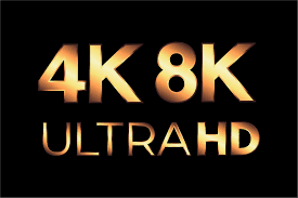 4k 8k Ultra Hd And Hdr Logo Set Logo Set Ultra Hd Vector Logo