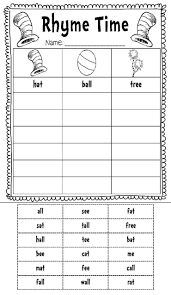 Dr Seuss Rhyming Worksheets Kindergarten Ejercicios De Rimas Dr Seuss Rhyming Activity In 2020 Rhyming Activities Dr Seuss Day Dr Seuss Classroom