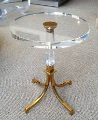 Pair Of Regency Style Lucite And Brass Side Tables By Charles Hollis Jones 1stdibs Com Acrylic Furniture Lucite Furniture Art Furniture