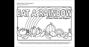 Rainbow coloring pages are fun and educational. Eat A Rainbow Coloring Page