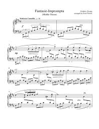 Fantasie Impromptu Slow Section For Intermediate Piano Digital Sheet Music Sheet Music Sheet Music Pdf
