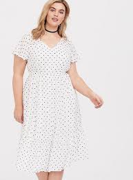 Black And White Polka Dot Chiffon Fabric White Polka Dot Chiffon Midi Dress Chiffon Midi Dress Midi Dress Skirt Fashion