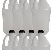 1-Gallon Plastic Jug Reusable (8 Pack Deal) Food-Safe, BPA Free |  Heavy-Duty HDPE, With Black Tamper Evident Screw Caps | Food Grade BPA Free