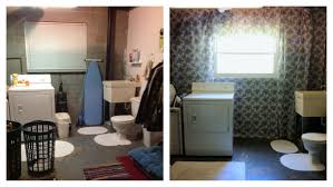 Covered Cinder Block Walls In Laundry Room With Fabric Cinder Block Walls Home Block Wall