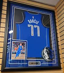 Dallas mavericks luka dončić statement 2018 replica jersey. Luka Doncic Signed Framed Blue Mavericks Jersey