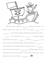 Make Your Own Fill In The Blank Stories Learning Liftoff Pirate Activities Pirates Worksheets For Kids
