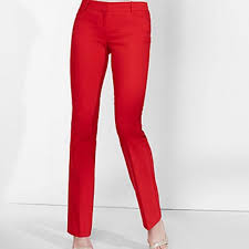 Express Editor Pants Red