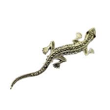 Check spelling or type a new query. Marcasite Brooch Gecko Lizard Solid Sterling Silver