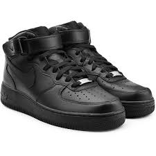 Nike Air Force 1 Mid 07 Black And White Nike Air Force 1 Mid 07 Leather Sneakers 145 Liked On Polyvore Featuring Men S Fashion Men S Shoes Me Nike Air Black Leather Shoes Men Leather Shoes Men