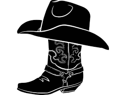 Cowboy Western Hat Boots Country Texas Rodeo American Rancher Sheriff Svg Eps Png Vector Clipar Cowboy Cowboy Hats Boots