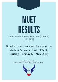 Tarikh check result muet sesi 1 mac 2020 online dan sms. Muet Result Session 1 2019 Src Multimedia University Facebook