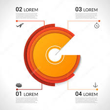 modern infographics pie chart for web banners mobile