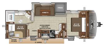2019 Eagle Ht Travel Trailers 264bhok Floorplan Jayco Travel Trailer Floor Plans Jayco Bunkhouse Travel Trailer