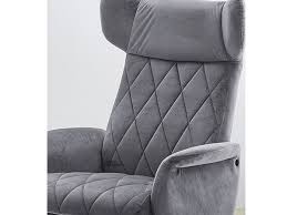 Originaler loungesessel (niedrige sitzhöhe), drehbar. Relaxsessel Grau Samtbezug Drehbar Verona 0567011800
