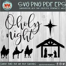 O Holy Night Nativity/wise Men Scene SVG DXF PNG