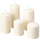 FENOMEN Unscented block candle, set of 5, natural Ikea
