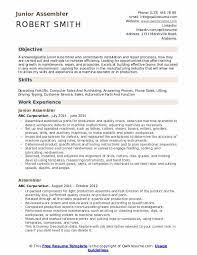 Assembler Resume Samples Qwikresume