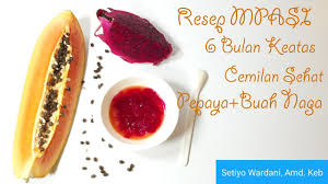 Buah naga dapat dengan mudah ditemukan di toko buah manfaat buah naga untuk diet. Cara Membuat Mpasi 6 Bulan Keatas Cemilan Bayi Sehat Pepaya Buah Naga Youtube