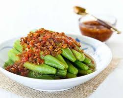 The recipe is super straightforward: Spicy Okra Salad Roti N Rice