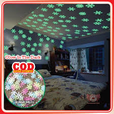 The orange, white (which glow in sky blue) and blue color's glow start. Wall Sticker Ice Flower Glow In The Dark Snow Flower Wall Stickers For Kids Rooms Shopee Singapore