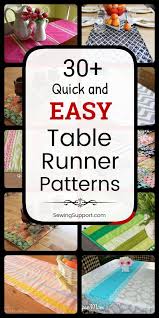 Easy Table Runner Patterns Over 30 Free Quick And Easy Table Runner Sewing Patterns Tutorials And Table Runners Diy Easy Table Runner Pattern Sewing Table