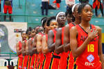 Resultado de imagem para selecao feminina de basquete de mo�ambique em jogo
