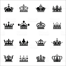 Black And White Crown Vector Crown Set Icons Black On White Vector Crown Symbol For Your Web Vector Illustration Crown Drawing Crown Symbol