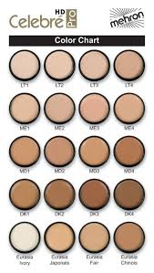 Large Makeup Color Charts For Mehron Makeup And Cosmetic
