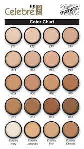 large makeup color charts for mehron makeup and cosmetic