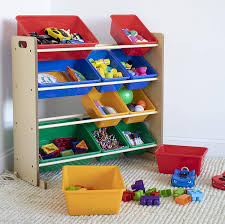 Sometimes the simplest solution is the best one, and nothing beats a cube storage unit for keeping the handy divider on the top shelf makes keeping books tidy even easier, while the bottom drawer is great for toy storage and crayons. Toy Box Organiser With Bookshelf And Non Woven Fabric Or Plastic Removable Bin Large Cabinet Rack Toy Organiser With 9 Plastic Bins Divan Childrens Toy Storage Unit Toys Games Kids Furniture Decor
